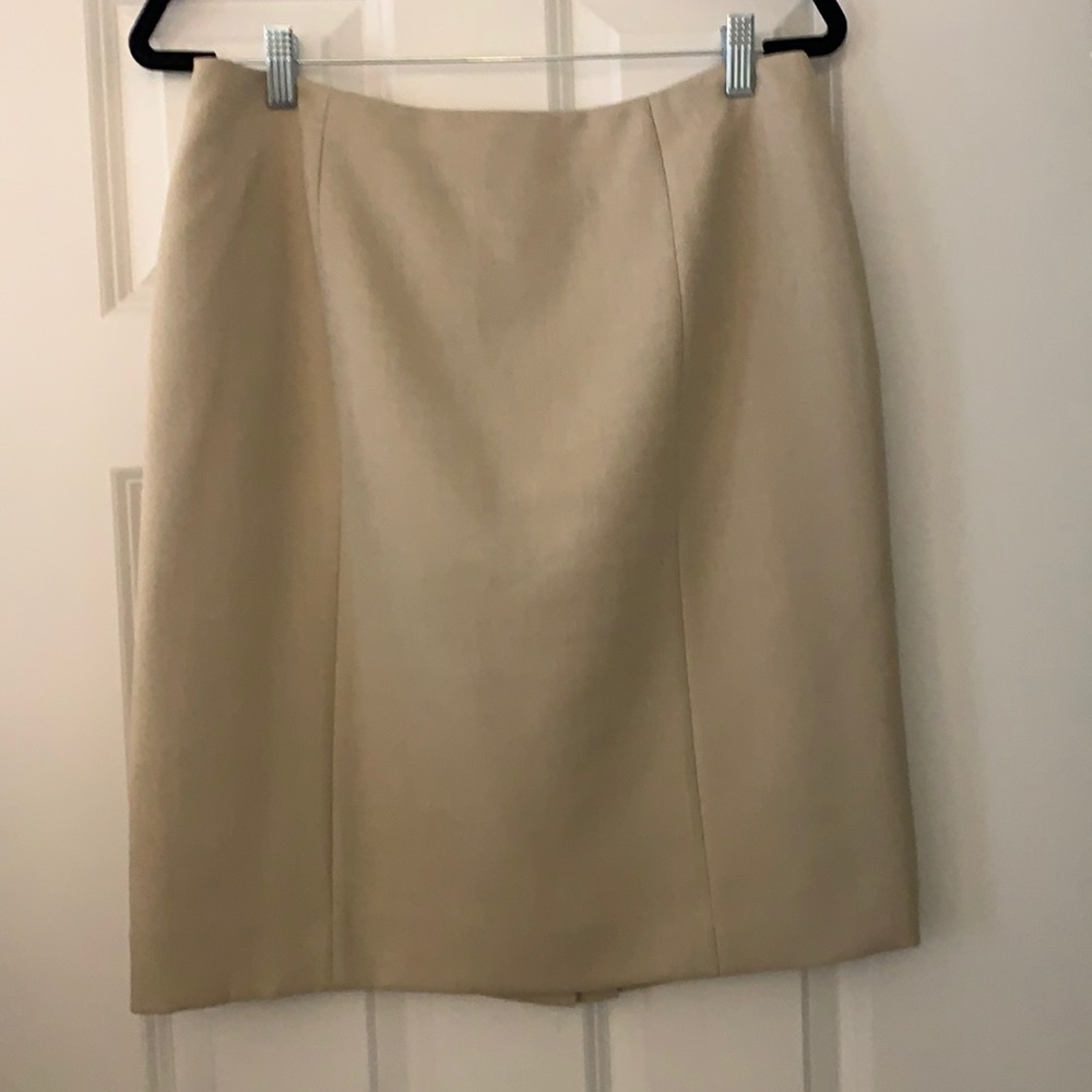 Khaki lined pencil skirt